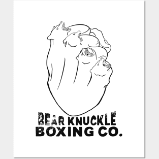 Bear Knuckle Boxing Co. (black design on light colors) Posters and Art